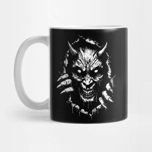 Creepy Demon Staring at You, Halloween Party Costume Mug